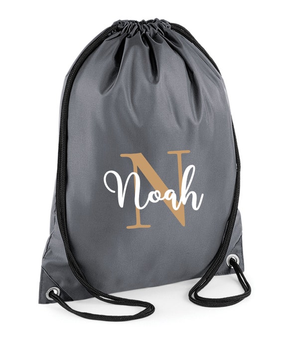 Sac De Sport Personnalisable Avec Nom – Motif Football, 33x45 Cm, Résistant Aux éclaboussures, Pour Garçons Et Enfants