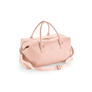 Sac personnalisé avec initiales, sac week-end avec initiales, sac en similicuir, sac monogramme, sac de bagage à main, sacs pour femme, sac avec bandoulière Pink