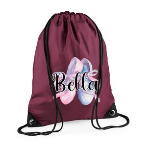 Custom Dance Bag For Girls, Personalised Name Gym Bag, Gift for Dancing, Gymnastic Cheer Girls Birthday Gift, Ballet Bag, Back to school