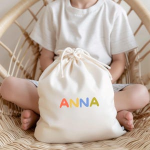 Personalised Party Bag, Kids Goodie Bag, Customised Goodie Bag, Custom Name, Childrens Name Bag, Kids Party Favor, Custom Drawstring Bag