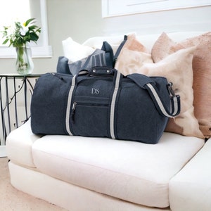 Personalisierte Herren Wochenendtasche, Herrentasche für die Reise, Wochenend-Flugtasche, Vintage Segeltuchtasche für Männer, Männergeschenk für Weihnachten