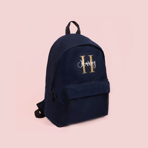 Personalised Initial Name Backpack for Kids, Custom Name Back Pack for Kids Boys Girls, Back to School Essential RuckSack Backpack