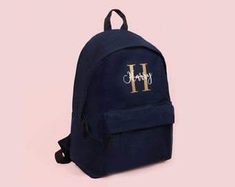 Personalised Initial Name Backpack for Kids, Custom Name Back Pack for Kids Boys Girls, Back to School Essential RuckSack Backpack