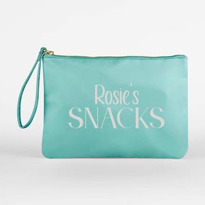 Personalised snack bag, Emergency Snacks Pouch, Snack bag, Colourful travel bag for treats, Snacks canvas pouch, plane snack bag, travel bag