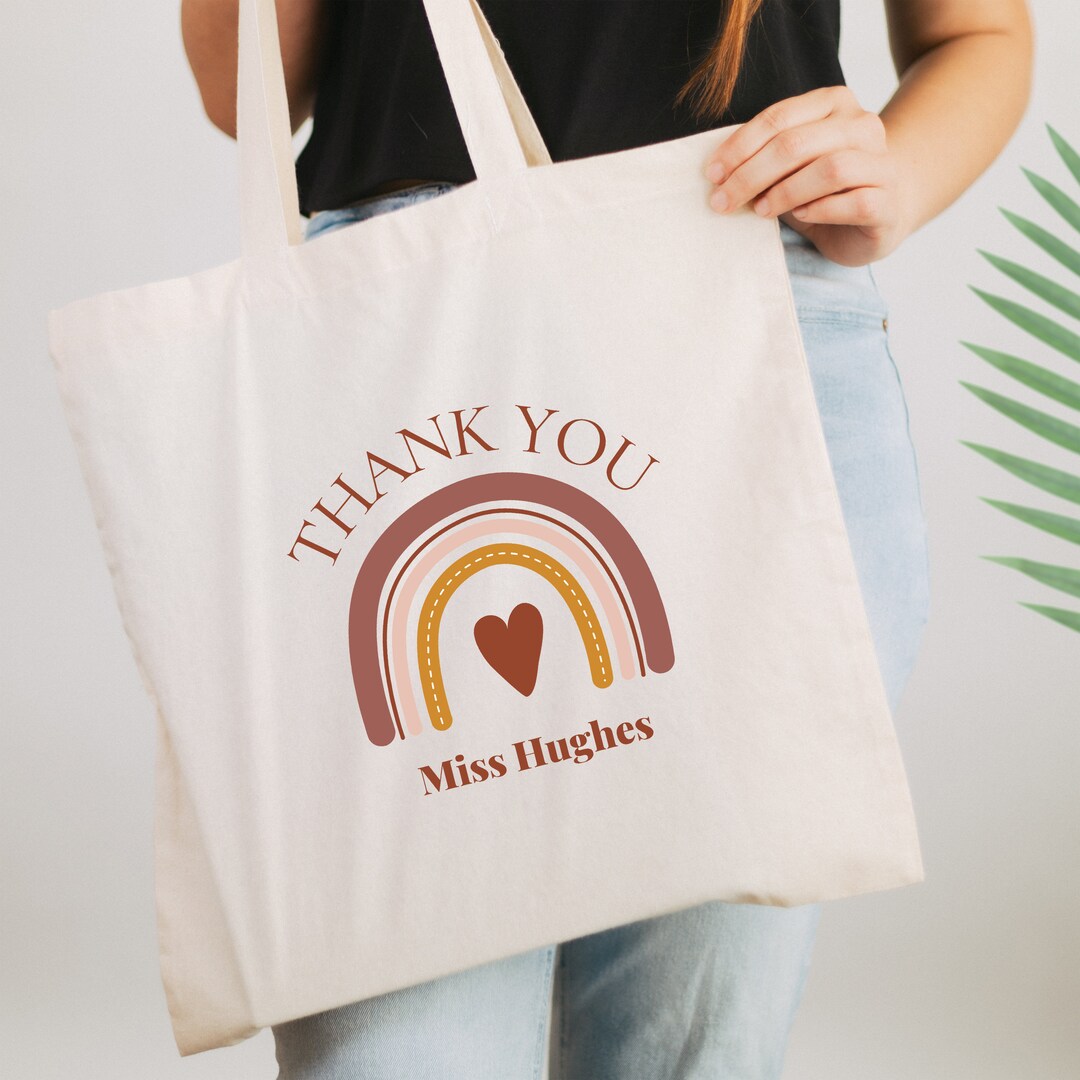Personalised Teacher Tote Bag, Teacher Tote Bag, School Leaving Gift ...