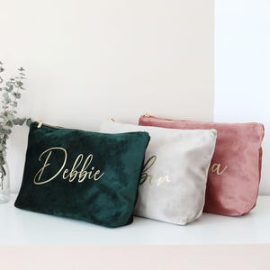 Trousse de maquillage personnalisée, Cadeaux personnalisés pour demoiselle d'honneur, Cadeau de mariage, Trousse de toilette de voyage, Trousse à cosmétiques, Cadeau d'anniversaire pour elle, Cadeau pour la fête des Mères