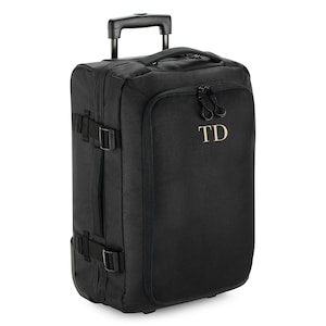 Personalised cabin suitcase with name, custom luggage with initials, suitcase with monogram, cabin bag for holiday, suitcase for travel