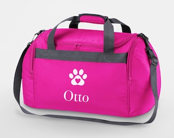 Custom Pet Holdall Bag for Travel, Personalised Puppy Gift, Pet Storage, Doggy Backpack, Custom Dog Bag, Pet Gift, Dog Bag, New puppy gift