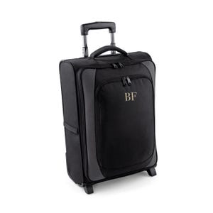 Personalised cabin suitcase with name, custom luggage with initials, suitcase with monogram, cabin bag for holiday, suitcase for travel