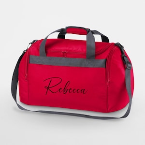 Personalised monogram training gym bag, custom duffel bag, weekend away bag, cabin bag for travelling, overnight bag, fathers day holdall