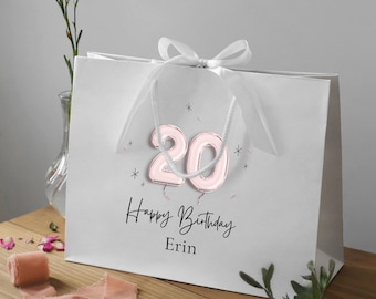 Birthday Gift bag, Personalised Gift Wrap, Luxury Gift Bag with Ribbon, Birthday gift idea, Anniversary gifts, Birthday box, Bag for present