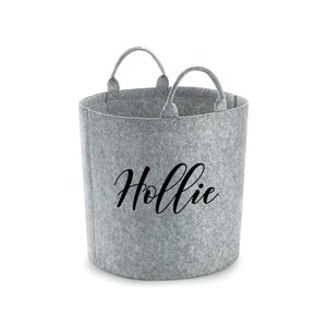 Personalisierter Filzkorb / Filztasche, Filzkorb für Kinder, Spielzeugkorb für Kinder, Geschenk für sie, Filztasche nach Maß