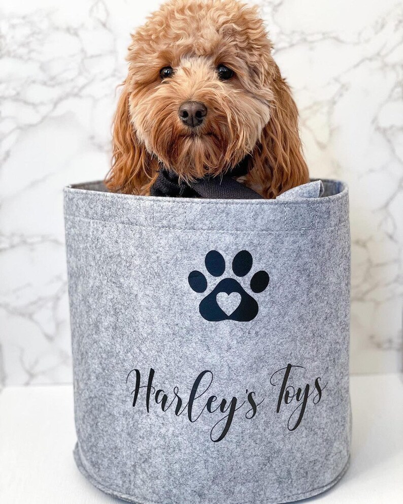 Custom Made Personalised Pet Storage Basket Dog Toy Basket Etsy UK