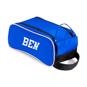 Personalised football boot bag, Sport shoe bag with initials or name, custom initials boots bag for sport, sports kit bag, football kit bag