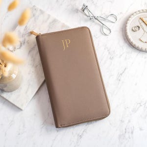Personalised Jewelry Box Case, Vegan Leather Jewellery Travel Case, Bridesmaid Proposal Gift, Bridal Party Gift, Christmas Gift for Her Brown