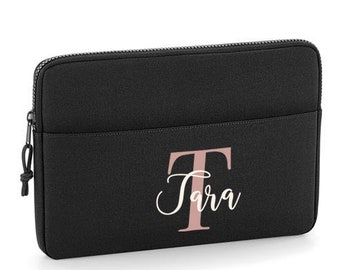 Personalisierte Laptop-Tasche, Uni-Geschenk, Laptop-Tasche, Initiale Tablet-Tasche, Monogramm-Dokumenten-Tasche, Laptop-Tasche, benutzerdefinierte Computer-Tasche, 15 Zoll Größe