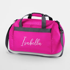 Personalised monogram training gym bag, custom duffel bag, weekend away bag, cabin bag for travelling, overnight bag, fathers day holdall
