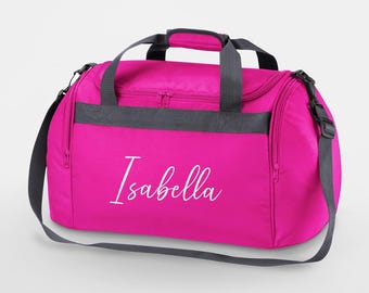 Personalised monogram training gym bag, custom duffel bag, weekend away bag, cabin bag for travelling, overnight bag, fathers day holdall