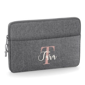 Gepersonaliseerde laptoptas, universiteitscadeau, laptoptas, eerste tablettas, monogram documententas, laptoptas, aangepaste computertas, 13" formaat