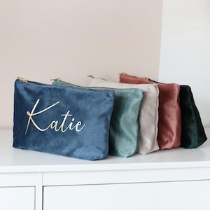 Personalisierte Make-up Tasche, individuelle Brautjungfer Geschenke, Hochzeitsgeschenk, Reise-Kulturtasche, Kosmetiktasche, Geburtstagsgeschenk für sie, Muttertagsgeschenk