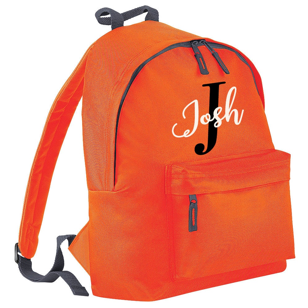 Personalised Initial Name Backpack for Kids Custom Name Back Etsy UK