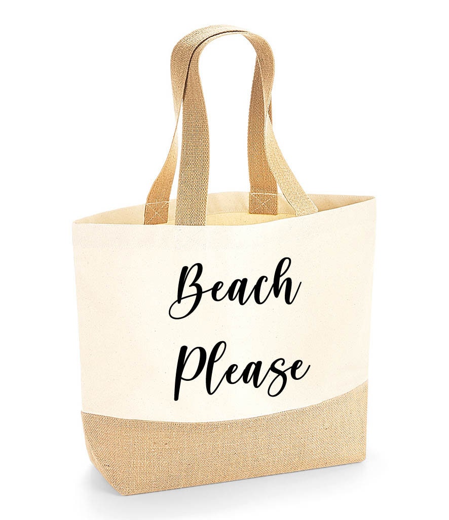 Beach Please Tote Bag Canvas Tote Bag Beach Bag Funny | Etsy