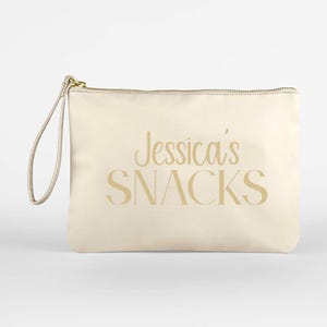 Personalised snack bag, Emergency Snacks Pouch, Snack bag, Colourful travel bag for treats, Snacks canvas pouch, plane snack bag, travel bag