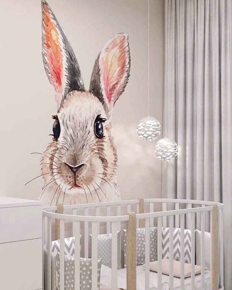 Rabbit Sticker Wall Stickers Children Room Nursery Etsy