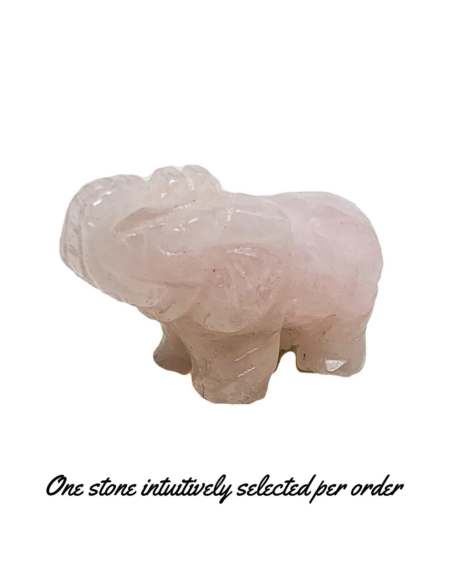 Rose Quartz Elephant Etsy