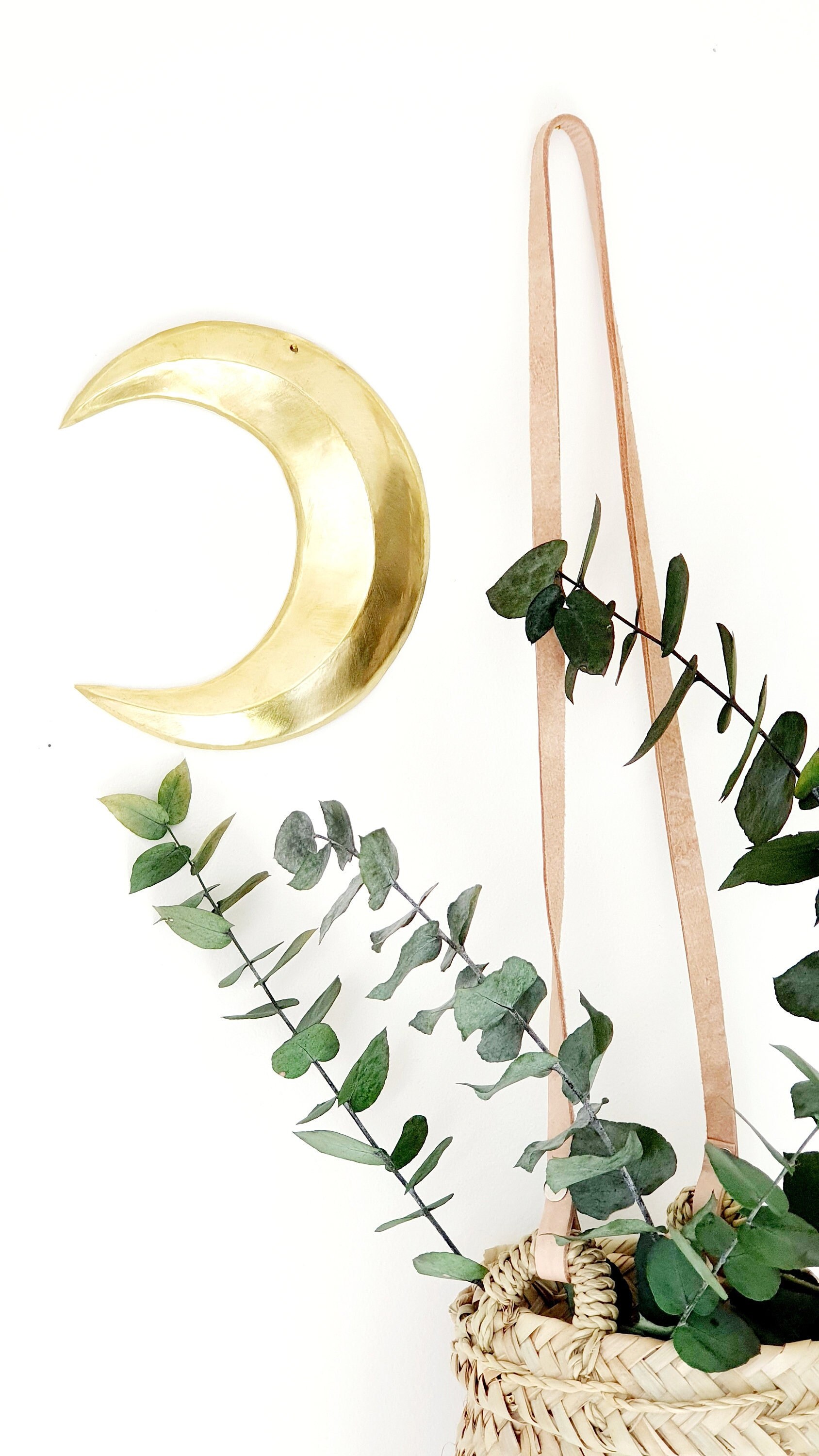 Lune en Relief Laiton Doré, Lune Laiton, Décoration Murale, Chambre d'enfant, Décorative