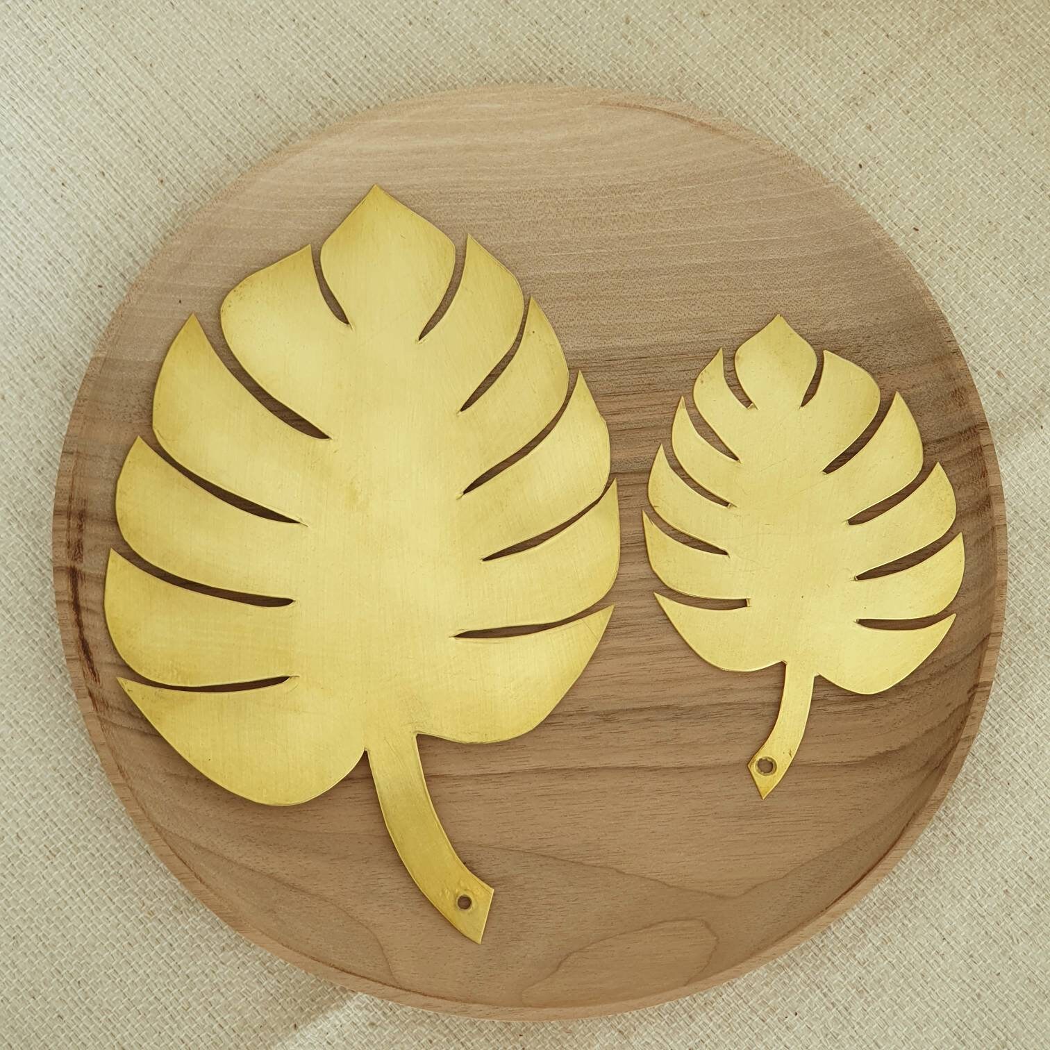 Feuille Monstera, Monstera Murale, Feuille Monstera en Laiton, Décoration Décoration Murale Cuivre
