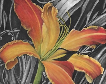 African Lily Print