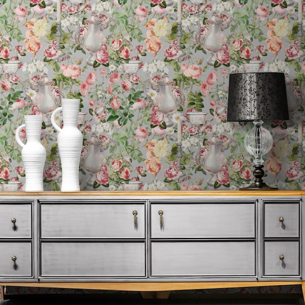 French Country Peel and Stick Wallpaper - Etsy