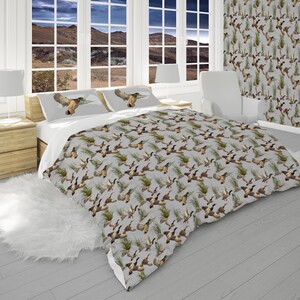 Duck Comforter & Pillow Shams Set, Hunting Bedroom Decor, Cottagecore Bedding, Mallard Duck Decor