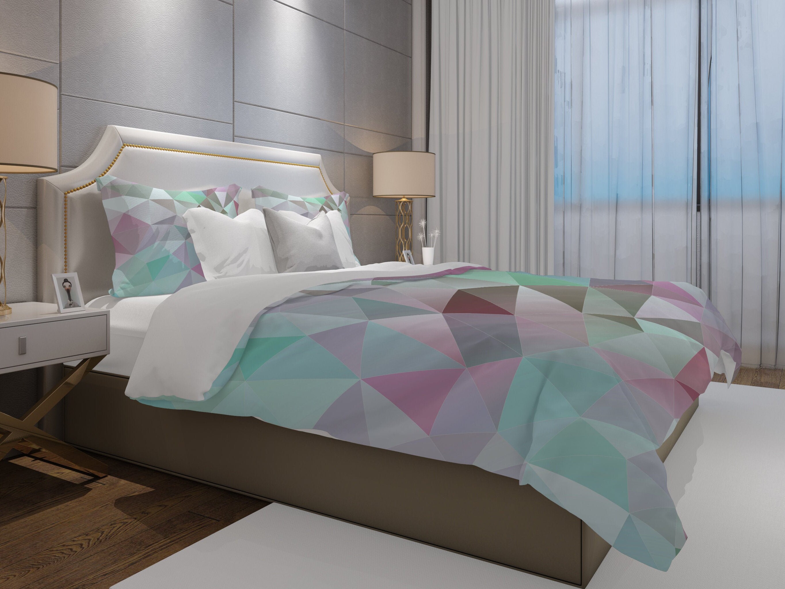 Lilac Comforter Set Twin Queen King Size Bedding Set With Etsy