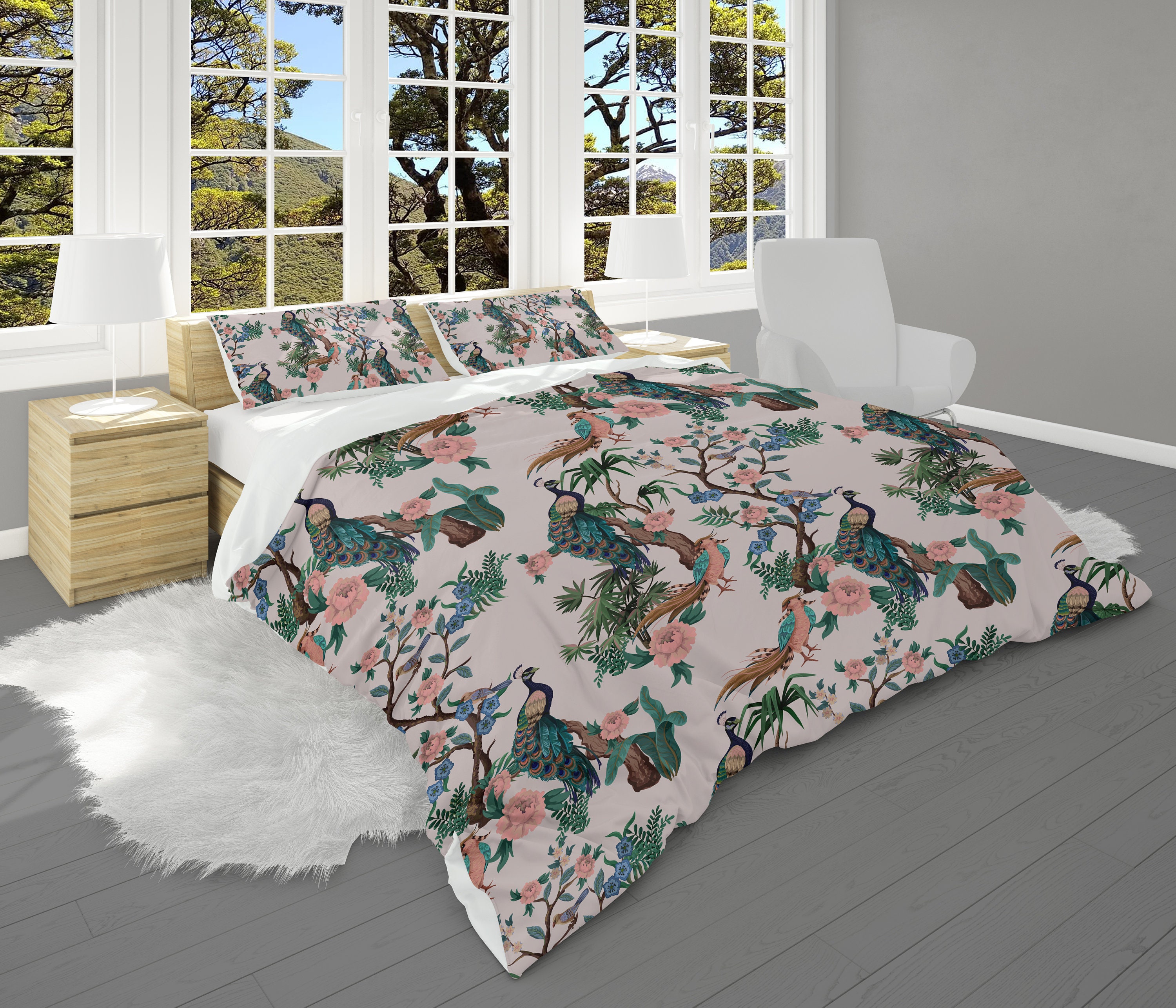 outlet discounts prices Floral Comforter + Levtex Set with - Peacock, Two  King, Queen Quilt (106x92in.) Home Twin, Montecito Twin Quilt King XL Size,  - Beige Set Bedding with Pillow Shams 