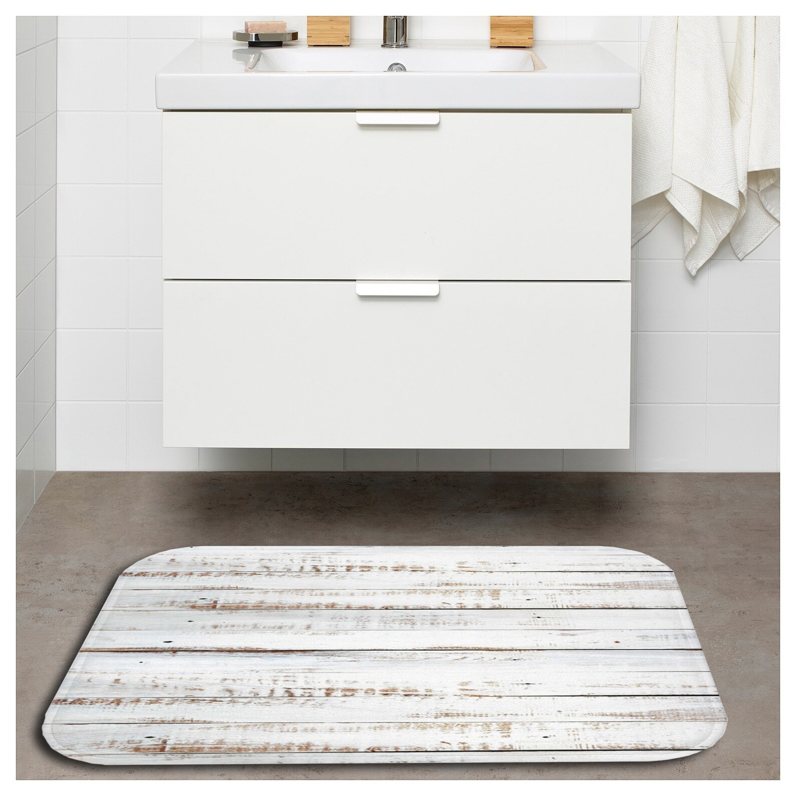 Shabby Wood Bath Mat Rustic Bath Rug Farmhouse Bathroom - Etsy