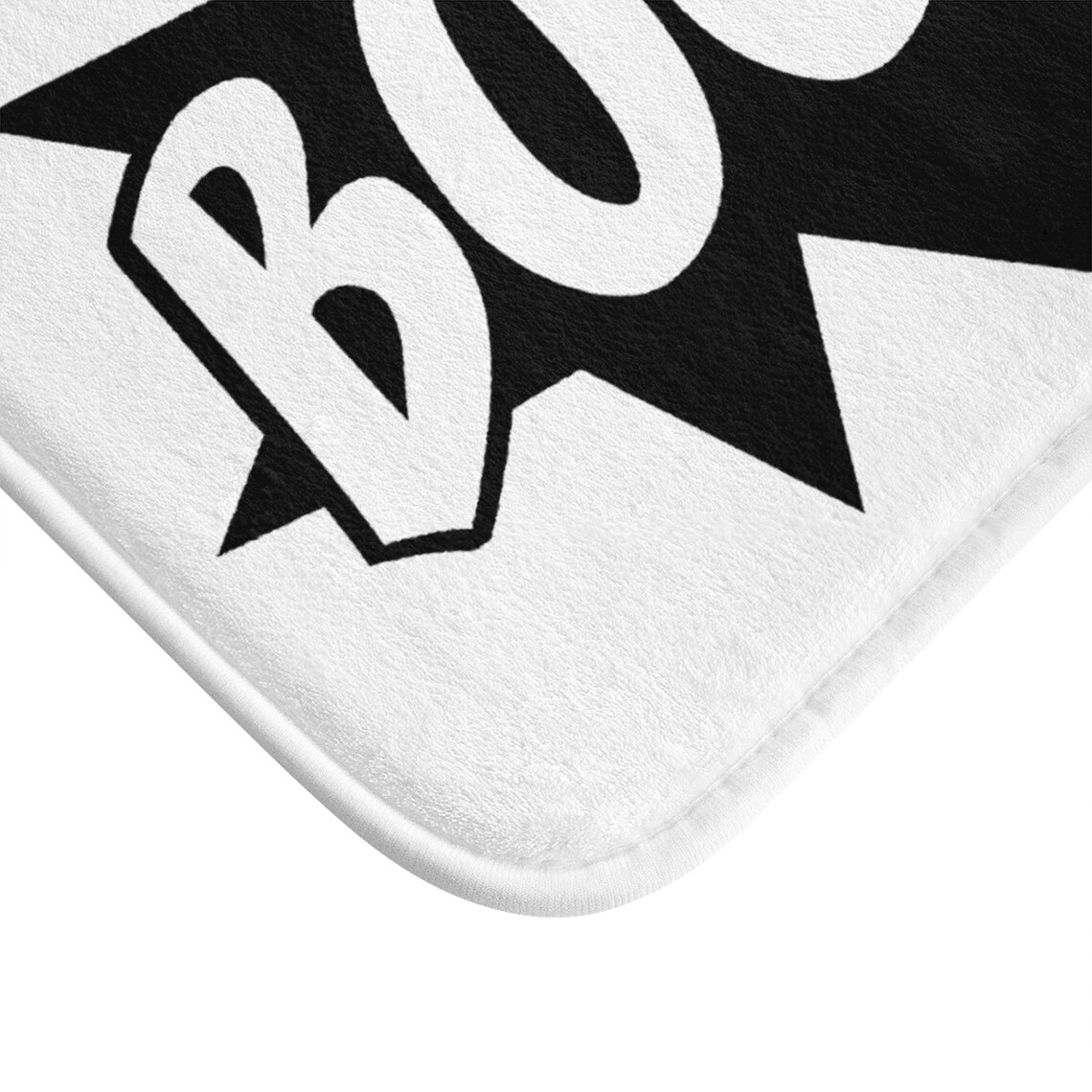 Funny Bath Mat Black and White Bath Rug Boom Bath Matt Etsy