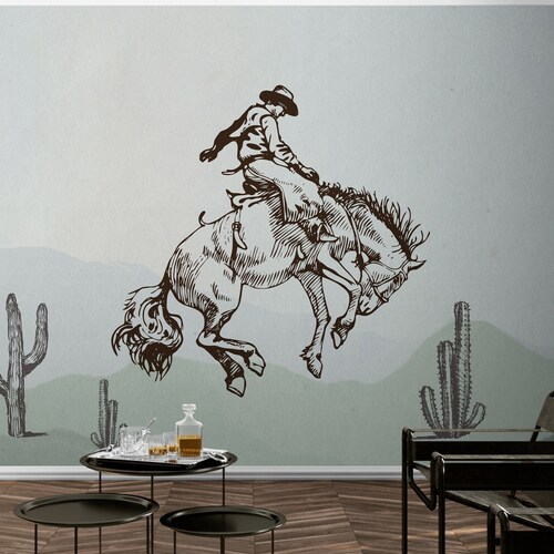 Buy Dark Wallpaper Southwestern Wall Decal Western Wall Paper Online in  India  Etsy