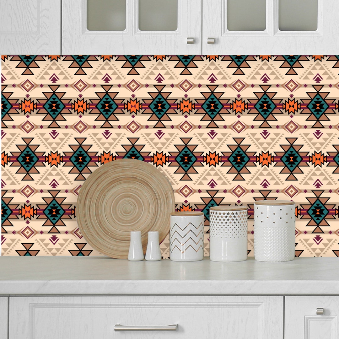 Southwest Wallpaper, Native Americans Decor, Southwestern Boho Wall