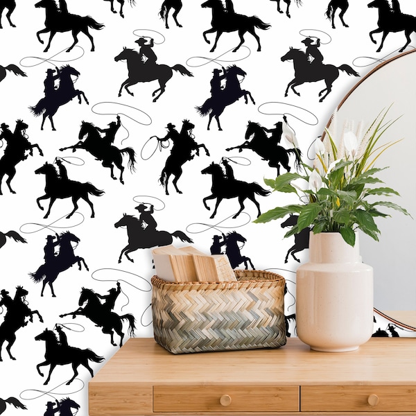 Rodeo Peel and Stick Wall Paper Etsy