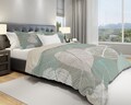 Bedding Set Duvet & Pillow shams,, Queen Size, Twin Size, Neutral Colors Bedding with Leaves Patterns