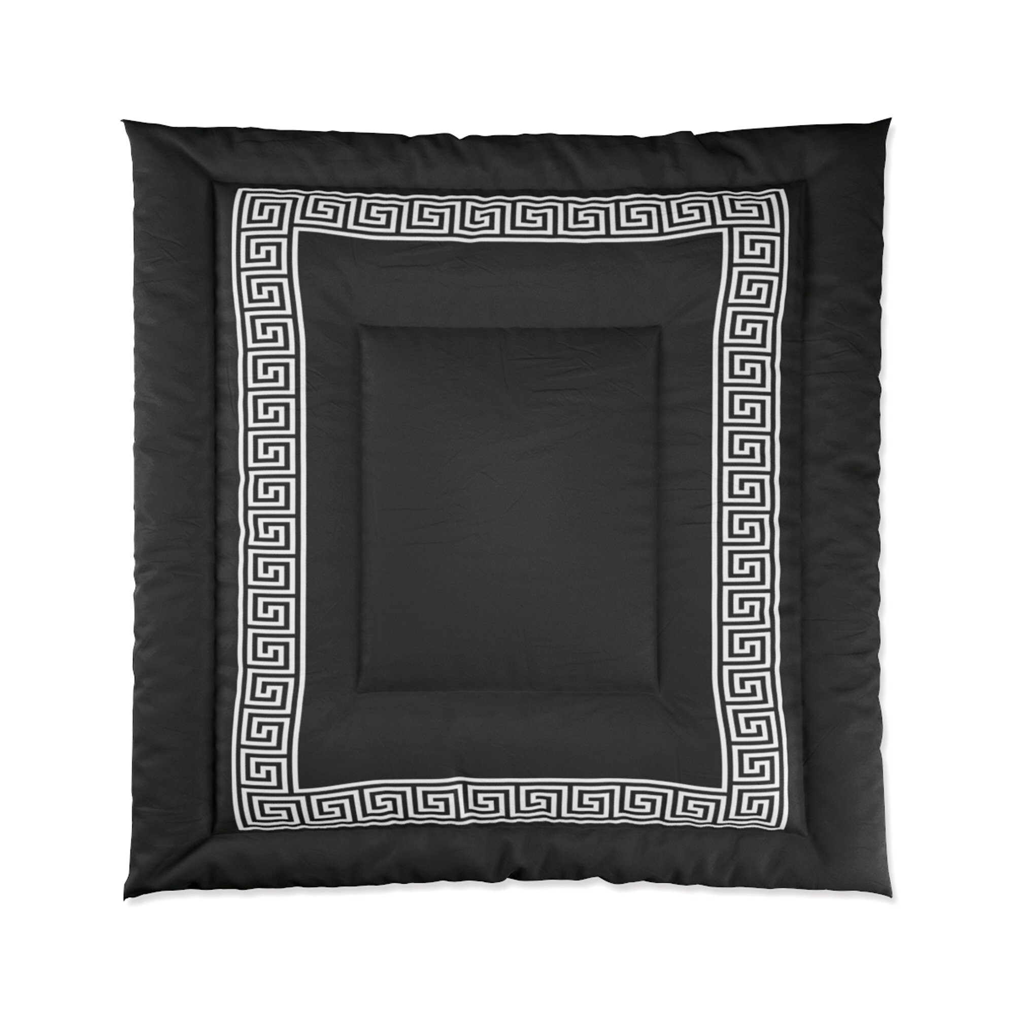 Black Comforter Greek Key Blanket Queen King Twin Twin XL Etsy