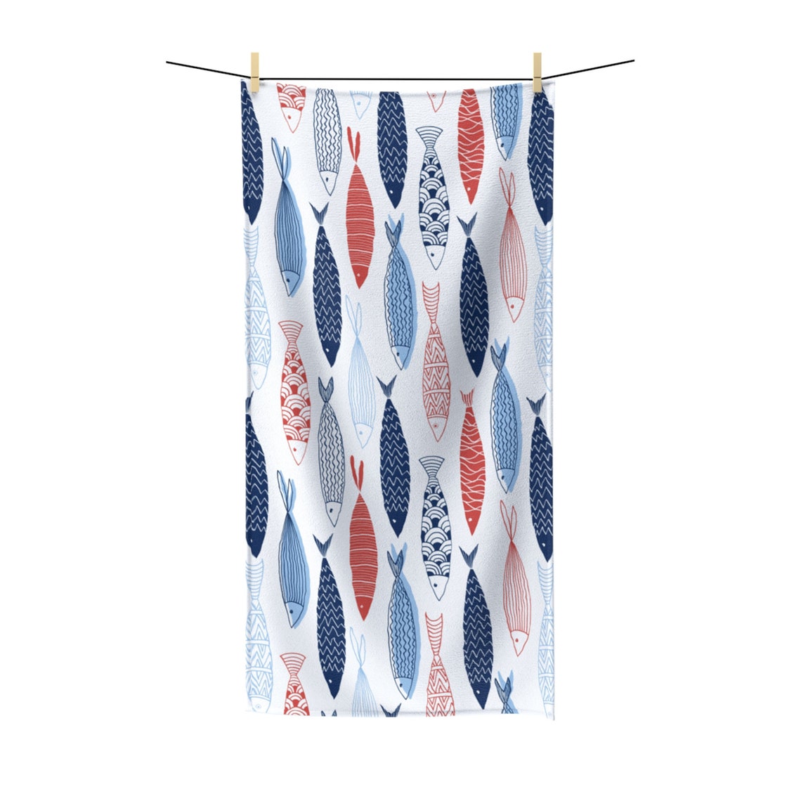 Fish Bath Towels Sea Theme Bathroom Boy Bath Towel Beach Etsy