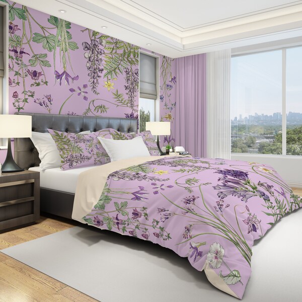 Lilac Duvet Cover Etsy