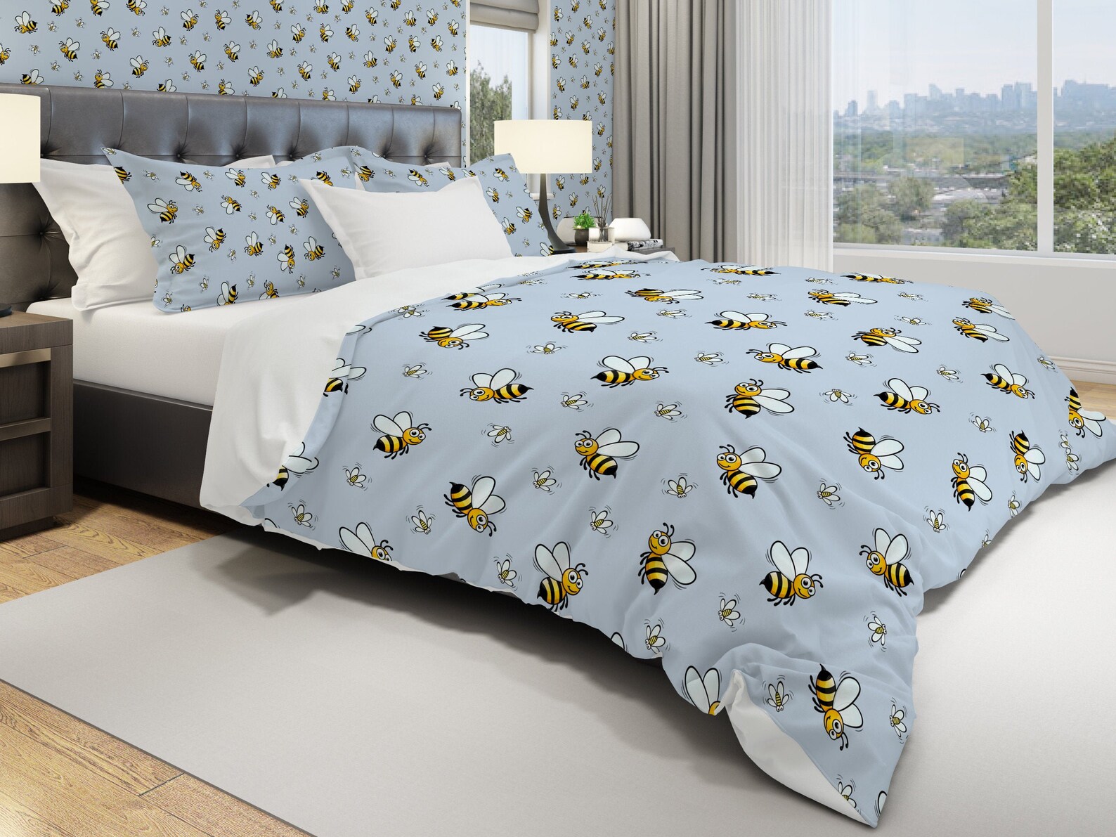 Bee Comforter Honey Bee Bedding Set with Pillowcases Girly Etsy