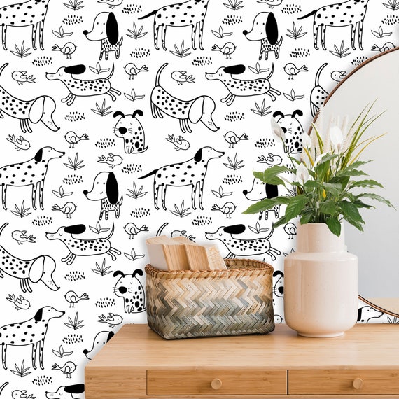 Buy Pet Grooming Wall Graphics Peel and Stick Wallpaper Dog Online in India   Etsy