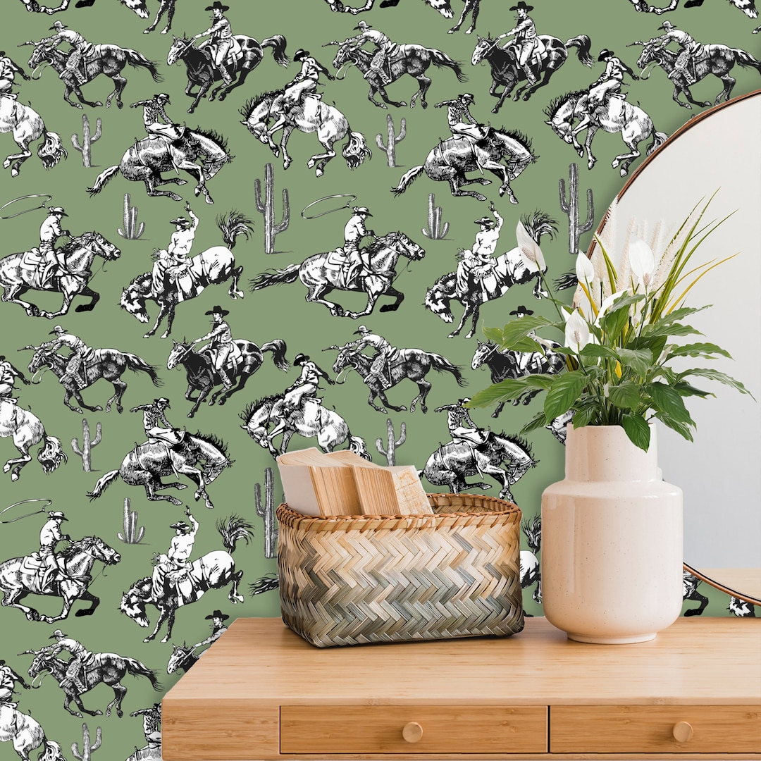 Heroad Brand Boho Peel and Stick Wallpaper Floral Contact Paper Peel and  Stick Beige and Sage Green Removable Wallpaper Self-Adhesive for Walls