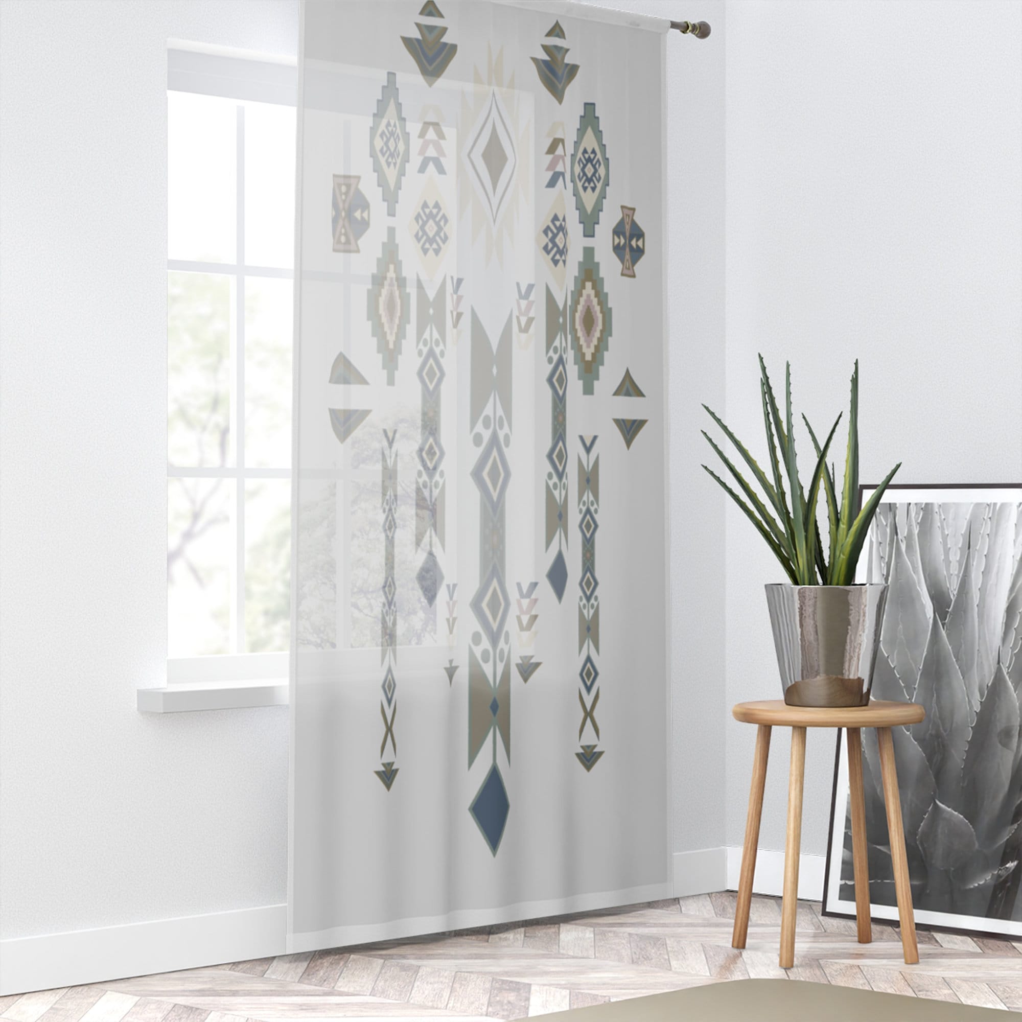 Ethnic Curtains, Southwestern Window Curtain, Geometric Window Panels Sheer  or Blackout, Living Room Curtains, Bedroom Decor - Etsy, image size:2000x2000