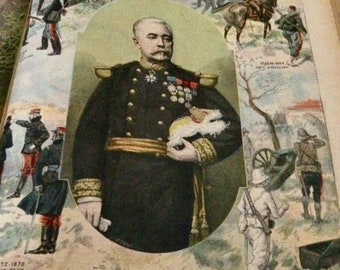 Military Prints FRENCH 1800 Newspapers , Le Petit Journal 1896 ,  62 Large Coloured Illustrations prints Size 31cm-44cm